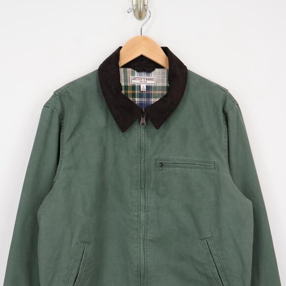 J.Crew Wallace & Barns Lightweight Canvas Work Jacket Washed Olive Medium NWT - Picture 3 of 10